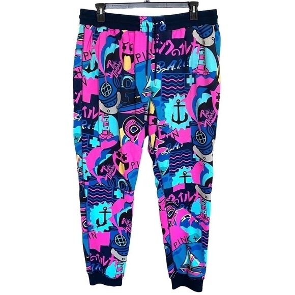 Pink Dolphin RARE Printed Jogger Sweatpants, Size 42 (US X-Large) - Picture 1 of 12